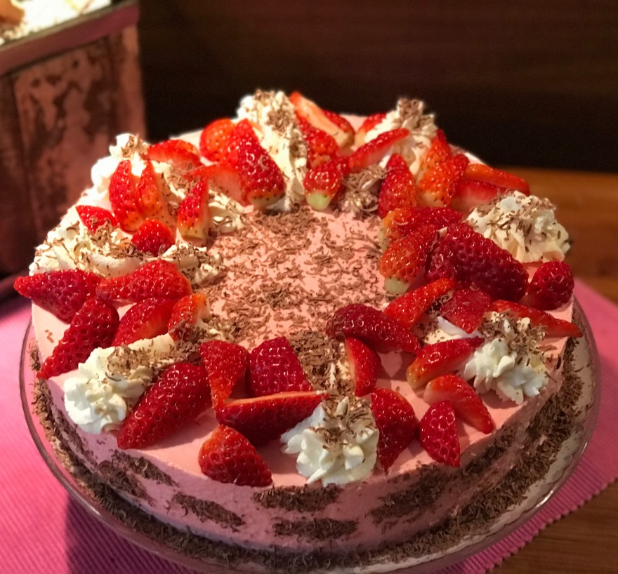 Schokolade–Erdbeere Torte